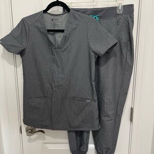 Figs Gray Slate Scrub Zamora Jogger Set
